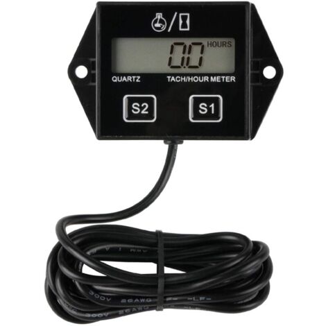 Digital Compteur Heure Tachymètre,Batterie Remplaçable RPM Mètre Pour Scooter Pelouse Tracteur Dirt Bike Générateur