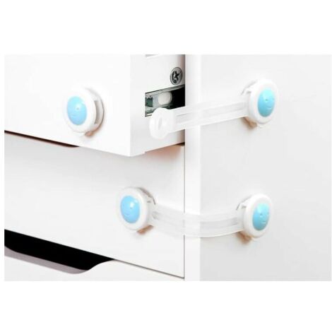 Verrou Sécurité Enfant Zhenghebuy - 2 Pièces - Pour Porte Réfrigérateur, Fenêtre, Armoire - Adhésif Fort - Noir