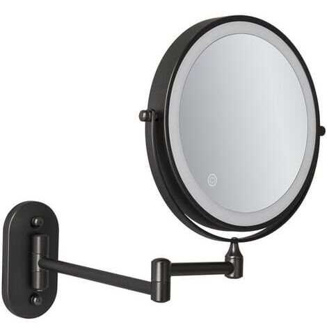 Miroir Grossissant LED 7x Rechargeable USB – Fixation Murale Salle De Bain, Ventouse Puissante, Rotation 360°, Parfait Maquillage Précis