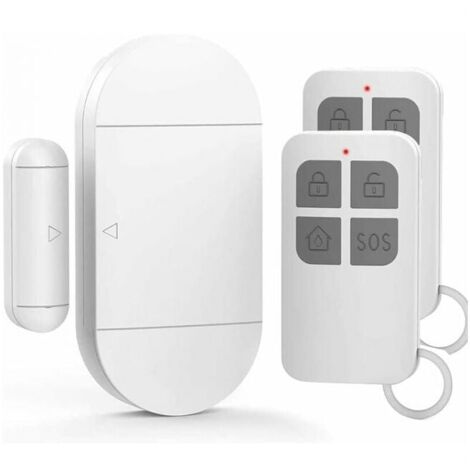 Alarme Porte Sans Fil Emylo - Détecteur D'ouverture Avec Sirène 130 DB - Portée 15 M