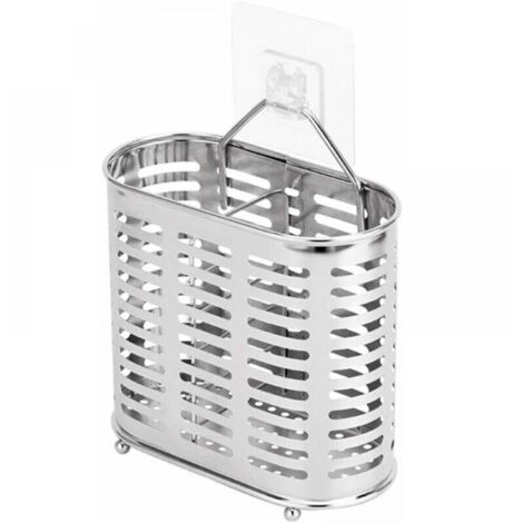 Ustensiles De Cuisine Porte- Baguettes En Acier Inoxydable 2 Compartiments Couverts Étendoir