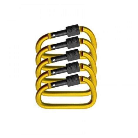 AJW-Lot de 2 mousquetons pour escalade 25 KN | Mousqueton à vis noir et bleu | Aluminium (7075