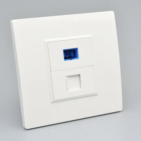 Prise Murale RJ45 Femelle - Blanc - Pour Installation Réseau Câblé - Facile à Monter - Connexion Simple