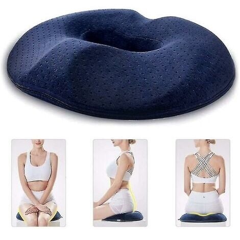 Oreiller Donut Emoobin - Mousse Mémoire Pour Hémorroïdes, Coccyx, Grossesse - Antidérapant, Housse Lavable
