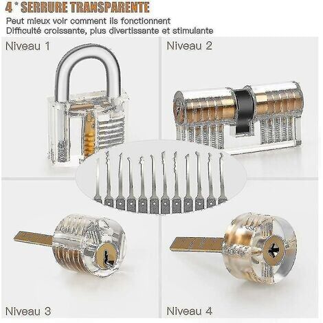 GBENJOY Pistolet de crochetage de serrure électrique automatique et 28