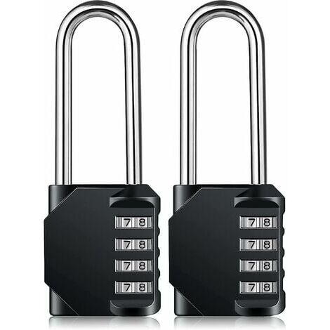 thumbnail image 2 of Lot Of 4 Weatherproof Resettable 4-Digit Combination Padlocks – Anti-Rust, M LOCK A02 2 of 3