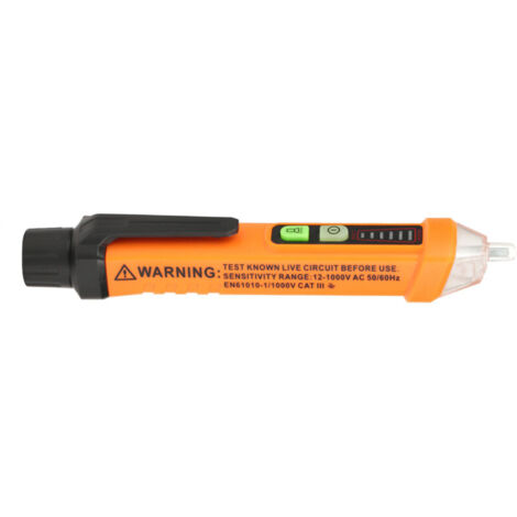Stylo Testeur De Tension Sans Contact PEAKMETER PM8908C - Détection AC 12-1000V, Lampe Torche, Alarme Sonore Et Lumineuse - 9