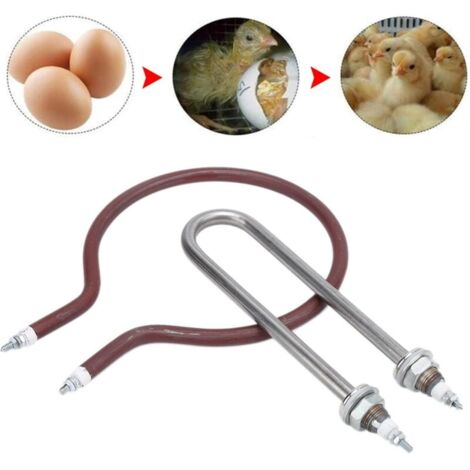 Chauffage En U Pour Incubateur 200 Mm - 100 W - Compatible 88 à 1056 œufs - Métal, Finitions Non Toxiques - Pour Ferme, éclosion