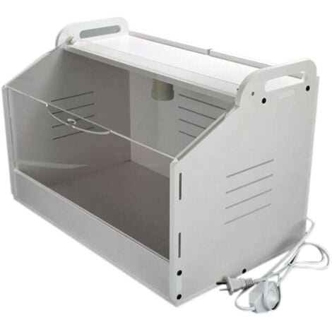 Caisse chauffante pour poussins 220 V entièrement automatique avec thermomètre et lampe chauffante pour poussin pour volaille, reptiles et petits animaux