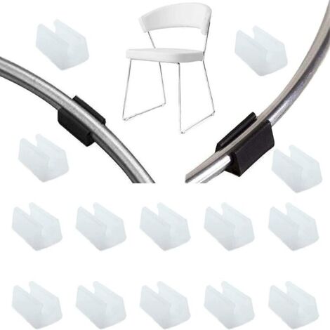 Sourcing Map 8pcs Patin Pied Chaise Tube Rond Embout Tube Pied Table Fauteuil Tampon Meuble En Plastique Diamètre 10.5mm Blanc