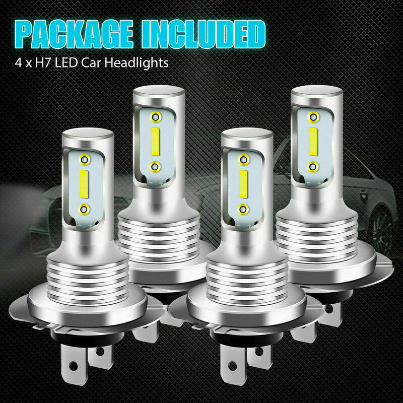 GABRIELLE 4pcs 1860 H7 80W haute puissance LED antibrouillard lampe phare  de voiture ampoule 6000K lumiere