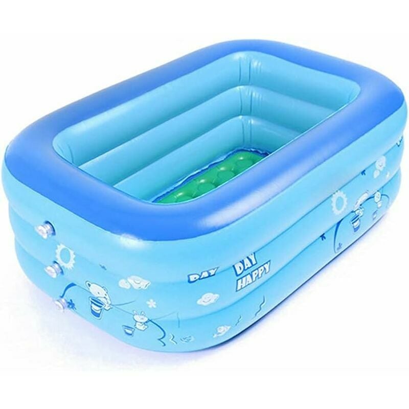 Piscine bébé piscine enfant épaissie triple couche baignoire adulte pliable  portable rectangulaire piscine gonflable été en plein air jeu jardin pour