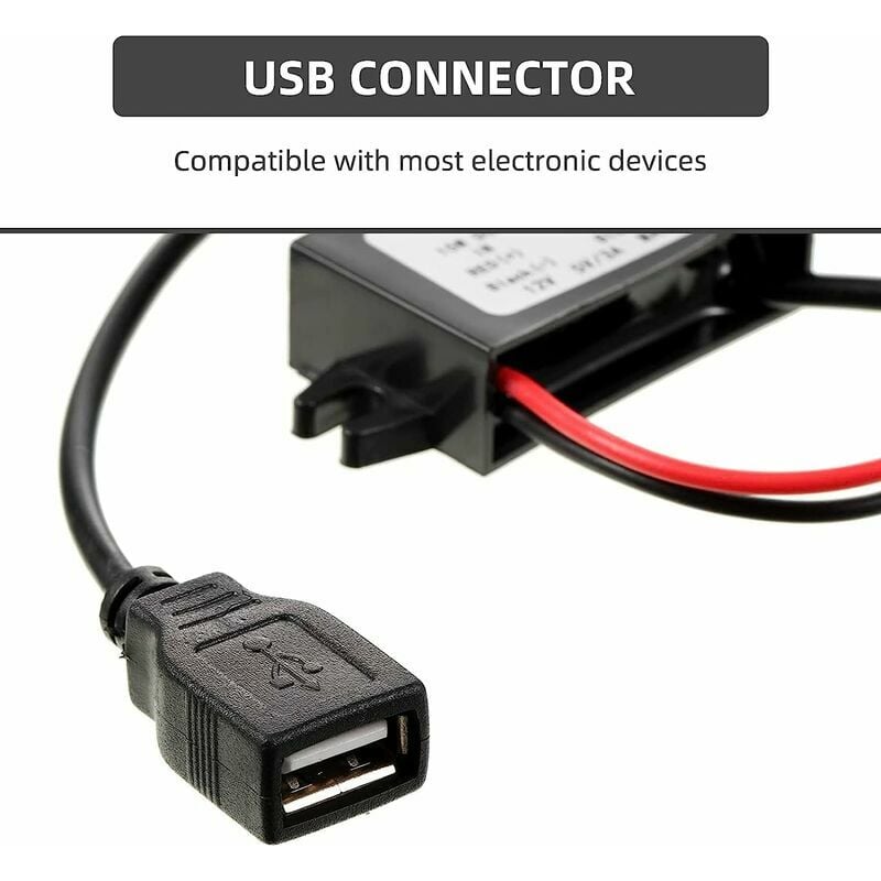 Allume-Cigare de Voiture USB vers 12V, Prise Femelle Step Up Prise de câble  USB vers 12V Câble de convertisseur Femelle adapté pour enregistreur de