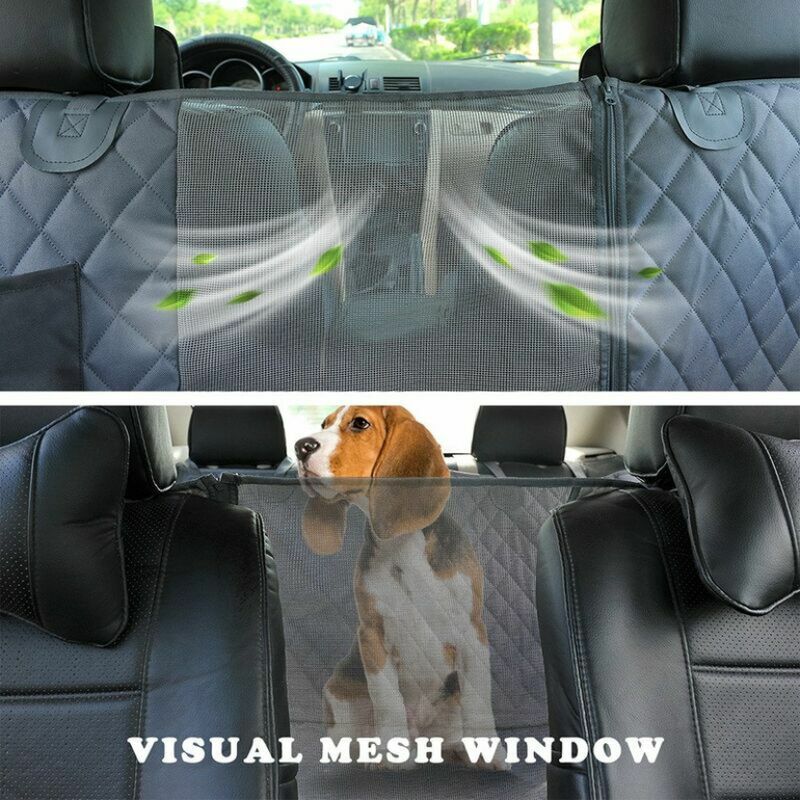 GABRIELLE Coussin de protection pour siège arrière de voiture pour chien  gris