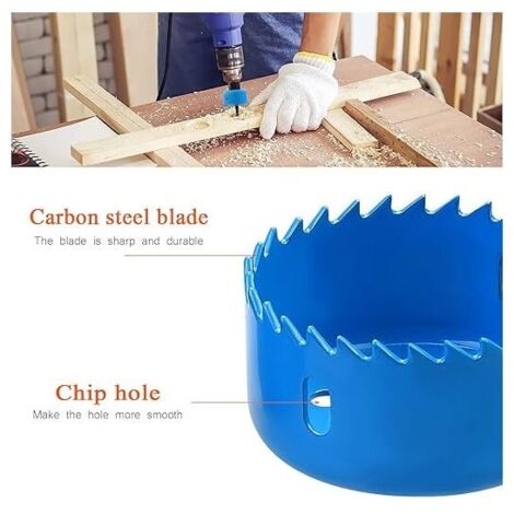 GABRIELLE 17 Pcs Kit Scies Cloches bi-métal en Acier Carbone 19-127mm Scie Cloche Coffret pour Bois, Plaque de Plâtre et Plaques de Plâtre