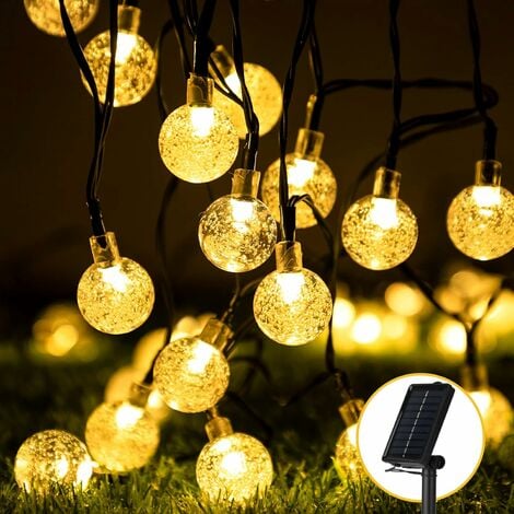 Guirlande LED solaire, 50 lampions, 8 modes, blanc chaud, IP44 - PEARL