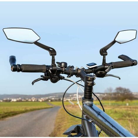 GABRIELLE Rétroviseur vélo, Rétroviseur trottinette électrique, Rétroviseur  vélo électrique universelle haute qualité réglable 360° (Gauche)