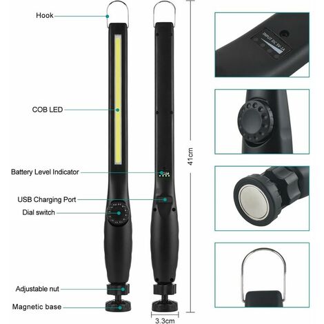 Lampe torche LED 2 fonctions Diall 220 lumens bleu