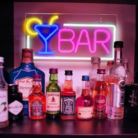 GABRIELLE 1pc Neon LED Bar Néon Lettre Art Mural Enseigne Lumineuse jolie Lampe Néon pour Bar Club Party Deco Cadeau Décoration Fête,42x22cm
