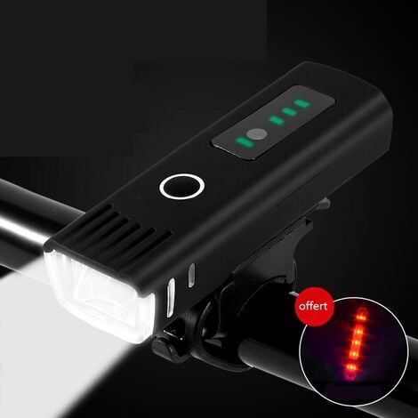 GABRIELLE Ensemble Lumière Vélo, Éclairage Vélo Avant Rechargeable Led À  Détection Automatique 3 Modes De Luminosité