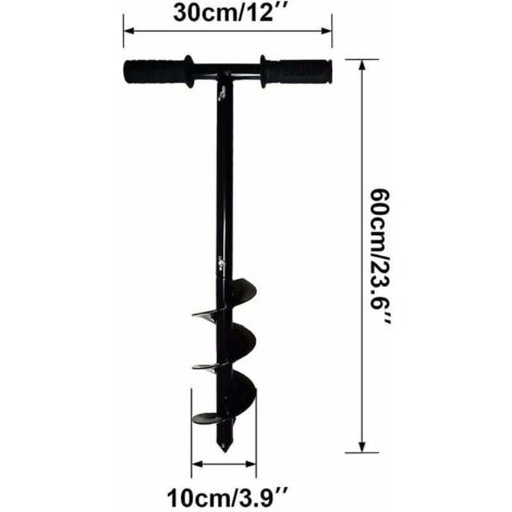 Mèche Tarière à Spirale UTO Jardin Tarière, Perceuse à Spirale