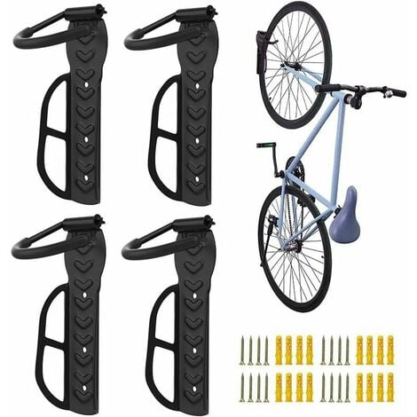 Crochet de vélo - Mur - Capacité de charge de 20 kg - Avec Vis et Chevilles