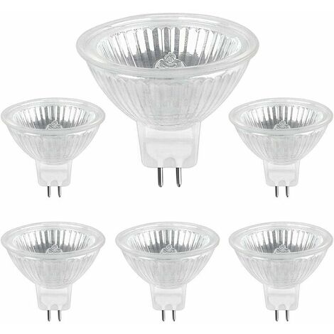 GABRIELLE 800Lm Blanc Chaud 2700K Dimmable Ampoule Halogene Gu5.3 50W 12V Ampoule Spot Halogène Mr16 Pack De 6