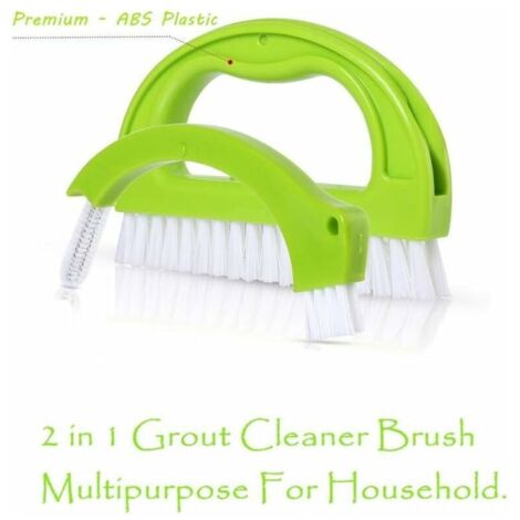 Brosse à Joints Pour Carrelage - Tête Fine - 3 Brosses Avec Manche Noir - Pour Fissures, Rails De Fenêtre, éviers