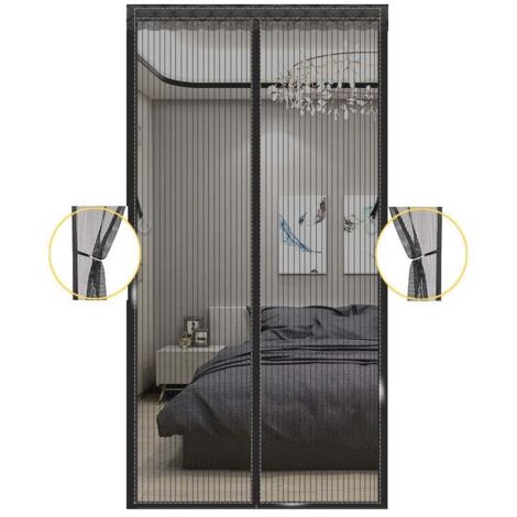 KARAT Moustiquaire Rideau Magnétique Pour Porte D'entrée Fenêtre Balcon - Rideau De Terrasse Anti-mouche - Montage Facile Par Collage, Ultra-fine Et