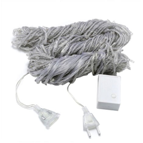 Guirlandes lumineuses Cascade LED Débit D'eau Effet De Neige Rideau Fée Suspendue Scintillant Débit D'eau Lumière pour Lampe Décor (3 × 2m,240leds,Blanc Chaud)
