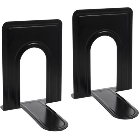 Serre-livres Métal Noir - Lot De 2 - Design Arbre Creux - Pour étagère