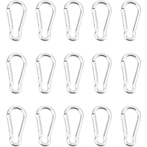 6x Mousqueton Avec Porte-Clés En Aluminium Antirouille - Accessoire Randonnée, Pêche, Camping Multicolore