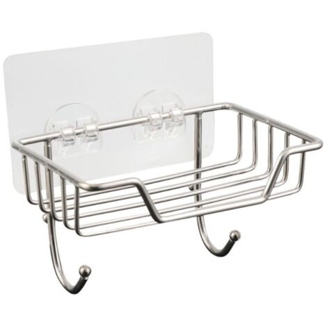 Porte-Savon Auto-Adhésif Inox 304 - Support Mural Sans Perçage Pour Douche Cuisine - Égouttage & Design Sécurisé