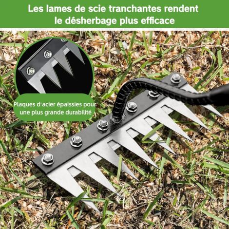 Râteau De Désherbage En Acier Carbone - 5 à 8 Dents, 30cm