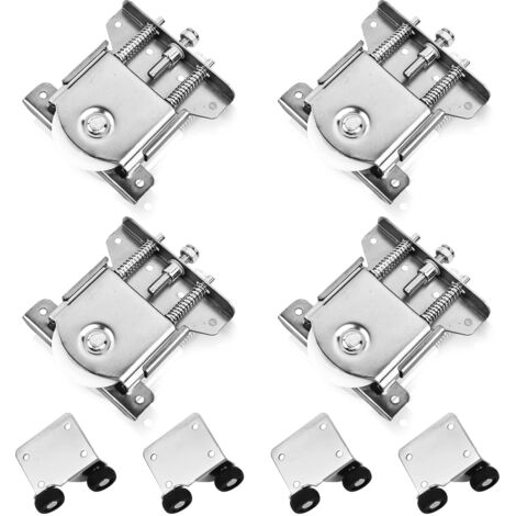 Kit De Quincaillerie Porte Coulissante - Roulettes Silencieuses - Pour Porte De Grange Style Rustique Ou Moderne