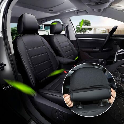 Housse Appui-Tête Universelle Voiture - 4 Pièces Noir - Lavable Et Respirante