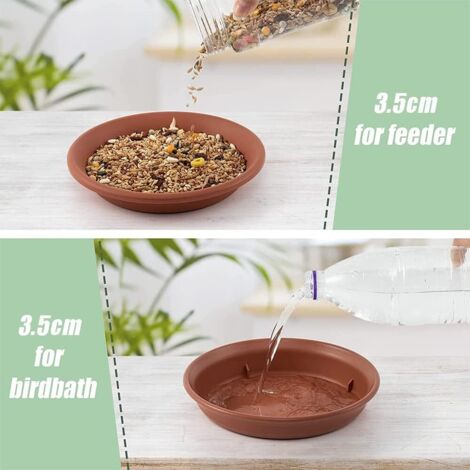 Bain/Oiseleur En Forme De Parapluie En Fer - 17x17x15 Cm - Distributeur Nourriture Et Eau Pour Oiseaux Sauvages - Pour Jardin, Balcon