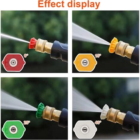YINETTECH Lot de 5 ebouts de pulvérisation plats 1/4BSPT âle en acier