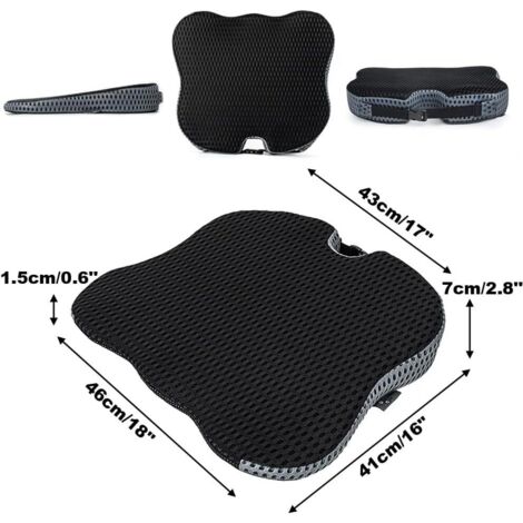 Coussin Triangulaire Ergonomique Pour Siège De Voiture - Support Lombaire Et Rehausseur, Confort Longue Durée