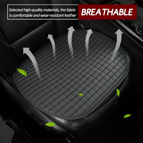 Housse Siège Voiture Avant 2 Pièces – Cuir Microfibre Noir Imperméable, Universelle, Protection Anti-rayures