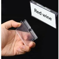Porte-étiquettes GZLCEU - Lot De 100, PVC Transparent, Pour Magasins Et Commerces