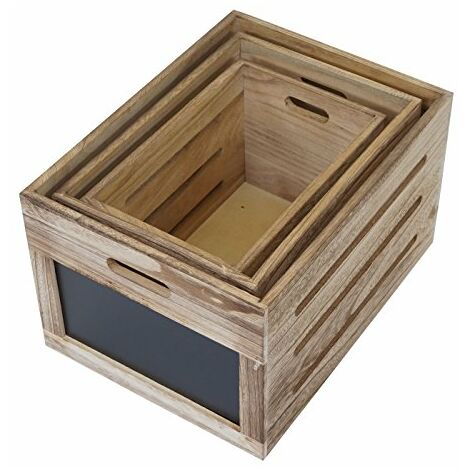 Caja de madera pequeña Marrón natural