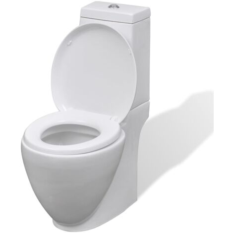 Juego de váter WC y bidé de cerámica blanco