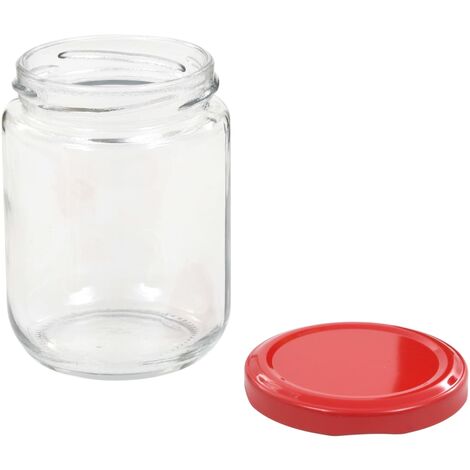 Tarro de mermelada de vidrio transparente en relieve de 250 ml