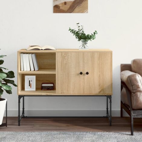  vidaXL Armario para libros, estante de pie, estantería de pared  para sala de estar, escandinavo moderno, blanco y roble Sonoma de madera de  ingeniería