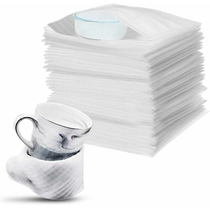 120 Feuilles De Mousse De Déménagement - Protection Vaisselle Et Objets Fragiles | 3 Tailles