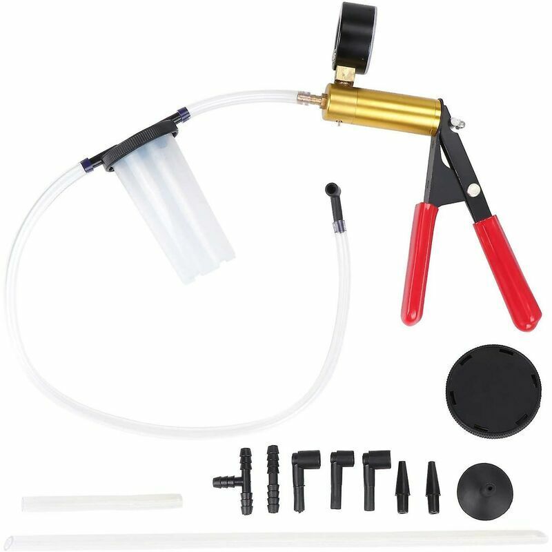 Pompe à Vide Manuelle JNNJ Pour Purge Frein - Testeur Dépression, Kit Complet Avec Valise Pour Moto Et Voiture