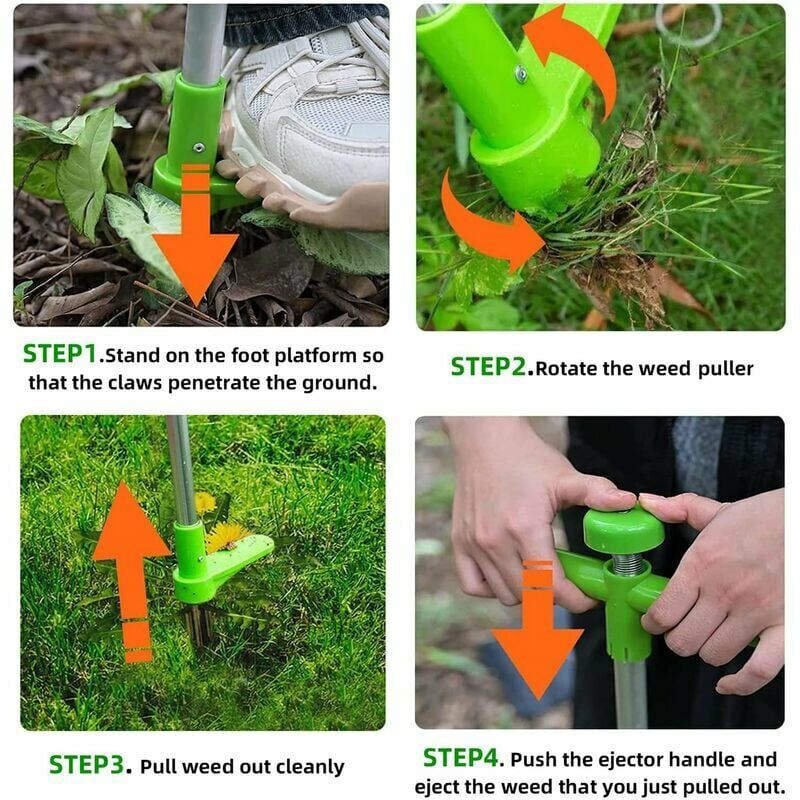 Extracteur De Mauvaises Herbes à Long Manche Avec Pédale De Pied, Pour