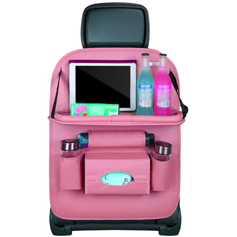 Plateau De Table Pour Siège Auto Enfant - 42x32x8 Cm, Fibre + Tissu Oxford, Avec Sangles Réglables - Pour Voyages, Repas, Jeux - 6
