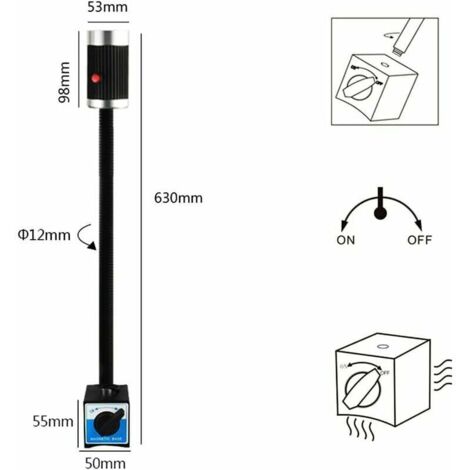 Lampe De Travail LED Magnétique 10W SENDERPICK - Flexible, Étanche IP67, Pour Atelier Et CNC